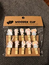 10 unids/lote Original creativo de decoración del hogar Clip de madera para los regalos de los niños