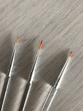 3 unids/set Kolinsky de uñas de Gel línea de arte pinceles para pintar de cristal acrílico delgado de pluma de dibujo herramientas de manicura de decoración de uñas conjunto