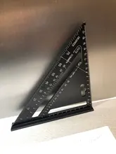 Regla triangular de aleación de aluminio de 7 pulgadas, regla métrica cuadrada para medir velocidad, herramientas para enmarcar medidores