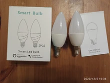 Tuya Smart Wifi LED Bulb E14, RGB Dimmable Light Bulb 4W, , Work with Alexa Echo Google