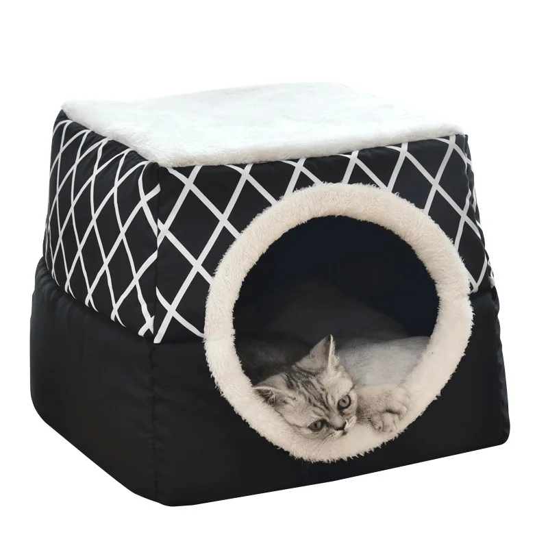 

Cat House Kennel Pet Nest Cat Sleeping Bag Deep Sleep Semi-Closed Cat Tent Cat Bed Small Medium Dogs Pets Home Cave Four Seasons