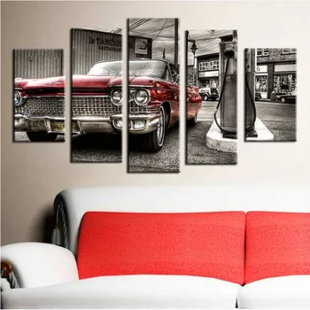 

Classic Car Model Canvas Painting Large Size 148x90 cm 100% Cotton Canvas Fabric Good Quality Print