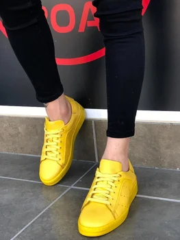 

BA0035 In Non-Genuine Leather Casual Base Yellow Sneakers Casual Erke 433383851