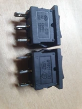 Interruptor de balancín negro KCD4, 3 posiciones, 6 pines, reinicio de flecha, 16A, 250VAC/ 20A, 125VAC, 1 Uds.