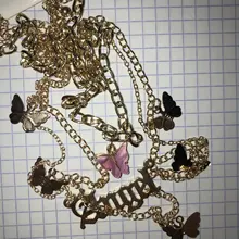 2021 multicapa Vintage acrílico mariposa gargantilla collar de las mujeres de la moda carta cadena de oro capas collar regalo de fiesta, joyería