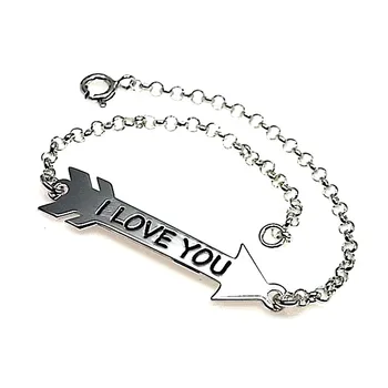 

Law silver bracelet 925m sheet arrow 35mm. I LOVE YOU [AB0194]