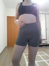 CHRLEISURE-pantalones cortos deportivos para mujer, sin costuras, de realce, informales, de cintura alta, ajustados para entrenamiento y Fitness