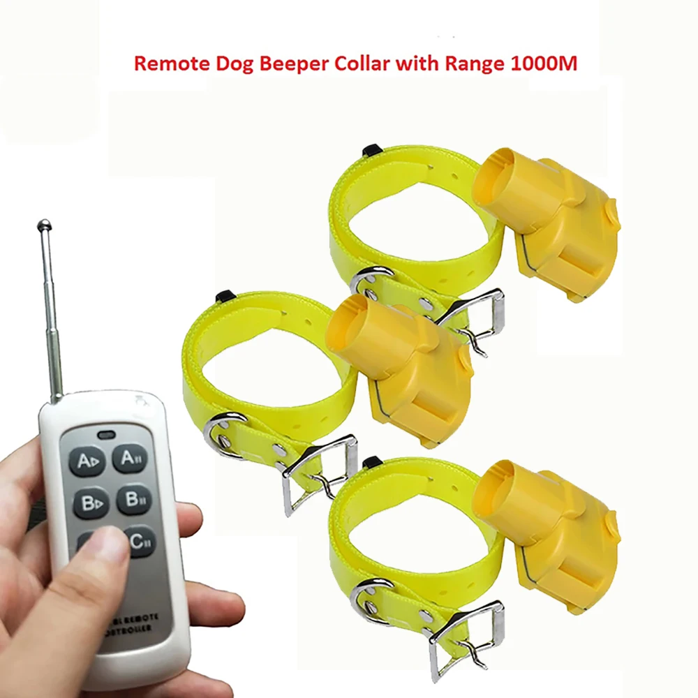 

Dog Training Beeper Collar for Hunting Dogs Rechargeable Remote Control Tracking Collars with 3 collars 100g2280