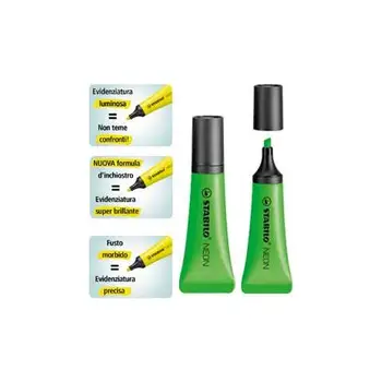 

Pack of 10 pieces-highlighter pen stabilo neon green 72/33 STABILO4.89