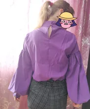 Blouses Women Vintage Top Big-Lantern-Sleeve Celmia Work Blusas Office Elegant Casual