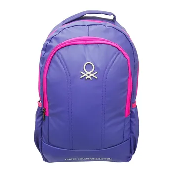 

United Colors Of Benetton School Backpack Laptop Compartment Ergonomic Shoulder Straps Purple Black Gray рюкзак