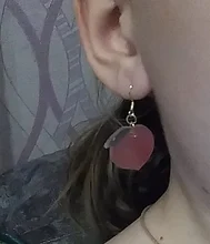 Fashion Simple  sweet pink peach cute acrylic earrings  For Women