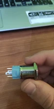 Led-Light Switch Self-Reset-Button Flat-Circular-Button Self-Lock Metal 16mm Waterproof