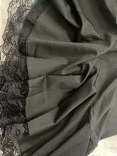 Mini Skirts Outfits Lace A-Line Pleated Patchwork Streetwear Goth-Dark Black High-Waist