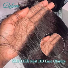 

Straight Invisible HD Lace Closure Frontal 5x5 4x4 Human Hair Closure With Baby Hair HD Transparent Lace Closure Only Glueless
