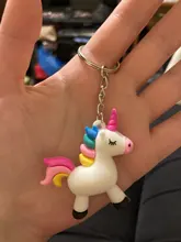WKOUD-llavero con unicornio de cuento de hadas para mujer y niña, Soporte para Llaveros de caballo, llavero de aleación, regalo, joyería