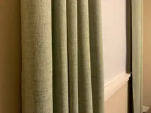100%Blackout Curtains Linen Window-Treatment Bedroom Living-Room Kitchen Water-Proof
