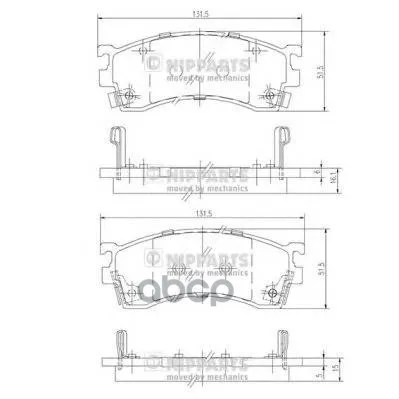 Колодки Тормозные Mazda 323/626/Premacy 92- Передние Nipparts J3603038 Nipparts арт. J3603038