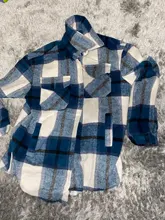 Plaid Shirt Blouses Oversize-Top Chic Fashion Women Woolen ZXQJ Female Casual Ladies
