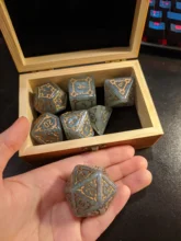 Dice-Set Pathfinder Rpg MTG DND Giant Green 25mm 7pcs with Bag D--D for 