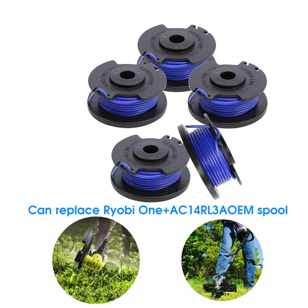 Bobine Fil Nylon 0.2cm Pour Débroussailleuse Ryobi One+ - 12 Bobines + 2 Capuchons - Compatible 18V/24V/40V