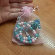 Pulsera de madera con perlas de imitación Multicolor de 12 estilos para niños, pulsera de moda para niñas, proveedor de decoración de joyería