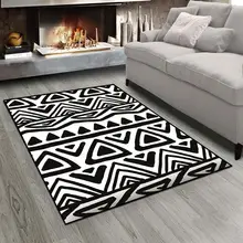 Else Черный Белый Геометрический Morrocan аутентичный 3d принт Нескользящая микрофибра для гостиной современный ковер моющийся коврик