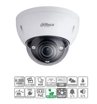 

Surveillance camera H265 2M DN SMART WDR Starlight IR50m 2.7-12VFM IK10 IP67 PoE AUDIO Dahua