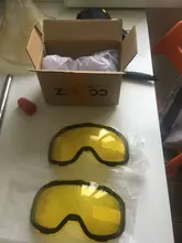 COPOZZ-lente GOG-2181 para gafas de esquí, lentes originales magnéticos con grapas amarillas para gafas de esquí antiniebla UV400, esféricas para esquí nocturno