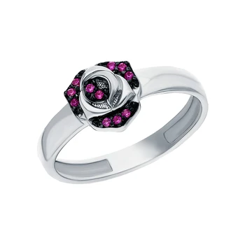 

Silver ring with cubic zirconia sunlight sample 925