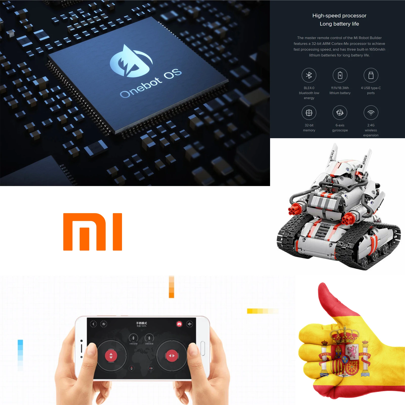  XIAOMI MI ROBOT programmable Smart Track Robot building kit application and encoding Bluetooth 40 I - 4000152750554