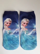 Disney calcetas cortas con diseños de dibujos animados para niños random1 par Aisha Anna Mickey Minnie Woody nieve barco blanco calcetines para niños niñas de 2 a 8 años