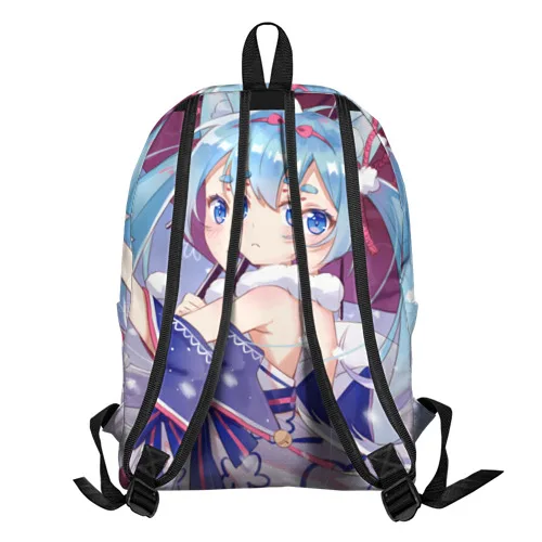 Рюкзак Hatsune Miku All Over Printed для мальчиков и девочек, для школы Work Travel с местом для ноутбука, водонепроницаемый