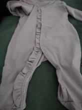 Pelele de manga larga para bebé recién nacido, mono de algodón liso con volantes, ropa para niños y niñas de 0 a 6M, Otoño e Invierno