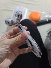 Rodillo masajeador de Estiramiento facial 3D, instrumento de masaje de Metal + ABS, rodillo giratorio 360, con forma de Y para Estiramiento facial Y eliminación de arrugas