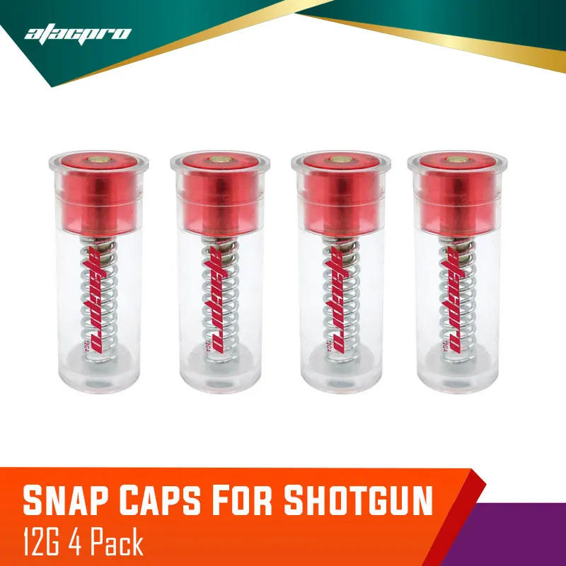 Atacpro Tactical 4 Packs Shotgun Plastic Snap Caps 12g Dry Fire Training Ammo Shells Round Shoot