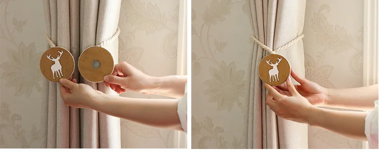Magnetic Curtain Strap Curtain Holders Tieback Buckle Clips Hanging Ball Buckle Tie Back Curtain Accessories Home Curtain Decor