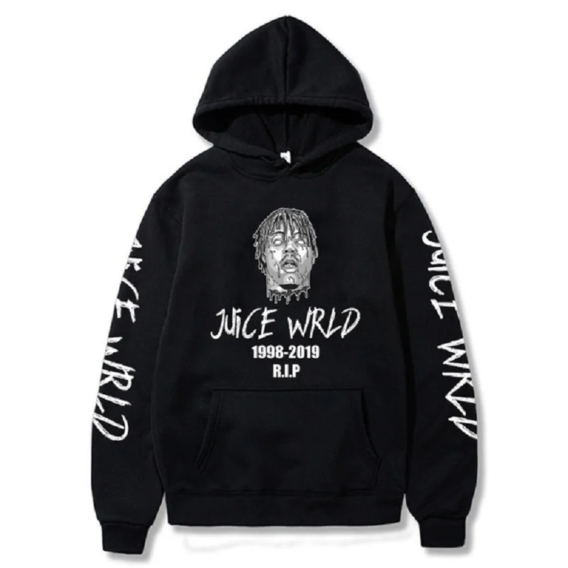 Rapper Juice Wrld толстовки с капюшоном и принтом, уютные толстовки с капюшоном, топы, пуловеры