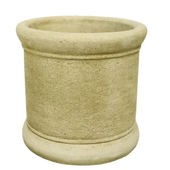 

Flower pot Planter flower pot round Smooth outer concrete-stone 40x40cm.