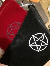 Bolsa de almacenamiento de Tarot, pentagrama de terciopelo, juego de mesa, bordado de tarjetas, bolsa con cordones, suministros de brujería para caja de Tarot, 1 Uds.