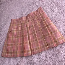 Falda estilo pijo plisada a cuadros para mujer, minifalda de verano, Escuela Japonesa, Kawaii