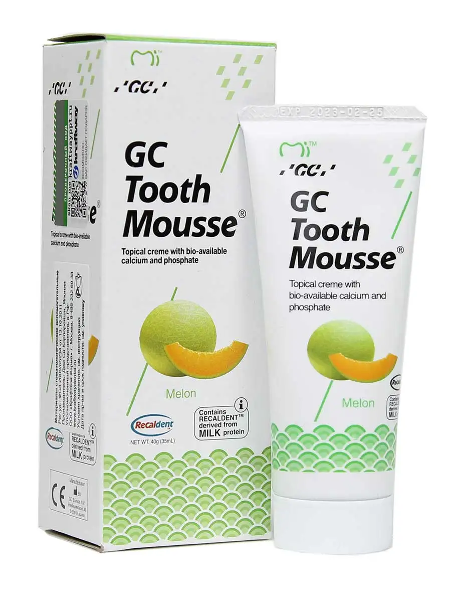 Зубной гель GC Tooth Mousse Тус Мусс Дыня 40гр (35мл) | Красота и здоровье