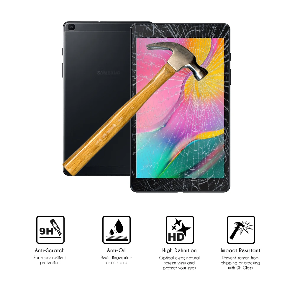 Защитное стекло закаленное для планшета Samsung Galaxy Tab A 8 0 (2019) Φ T295 | Компьютеры и офис
