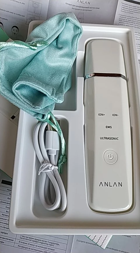 Отзыв о товаре ANLAN Ультразвуковой скрабер скруббер, ионная лопатка для чистки лица, пилинг, лифтинг для лица, удаление угрей, терапия красным светом для удаления черных точек blackhead remover узи чистка ультразвуковая чистка лица от пользователя S***a