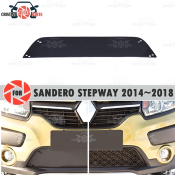 

Winter radiator cap for Renault Sandero Stepway 2014~2018 plastic ABS embossed cover bumper car styling accessories decoration