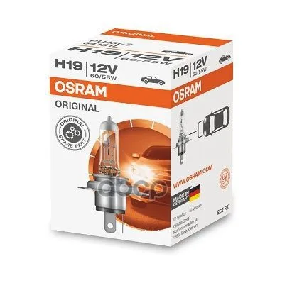 Лампа H19 12v 60/55w Pu43t-3 Original Line Качество Оригинальной З/Ч(Оем) 1 Шт. Osram арт. 64181L