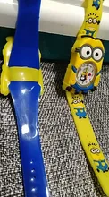Reloj de pulsera de cuarzo de silicona para niños y niñas, cronógrafo pequeño de color amarillo, regalo para niños y estudiantes