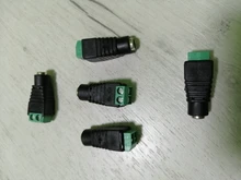 Conectores hembra de corriente continua, adaptador de fuente de alimentación de 5,5x2,1mm, conector para tira de luces Led, 3528, 5050, 5630, 5730, 5 uds.