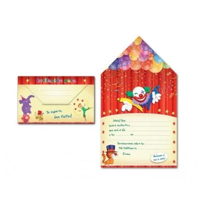 INVITATION TO MY PARTY ARGUVAL ON font b CIRCUS b font BLISTER 8 MODELS ASSORTED