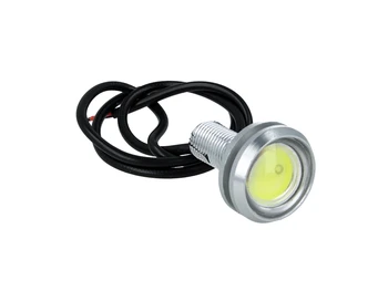 

Power Led button pattern Slim 12V 2W cool white IP67 Eagle Eye Led daytime running lights silver casing
